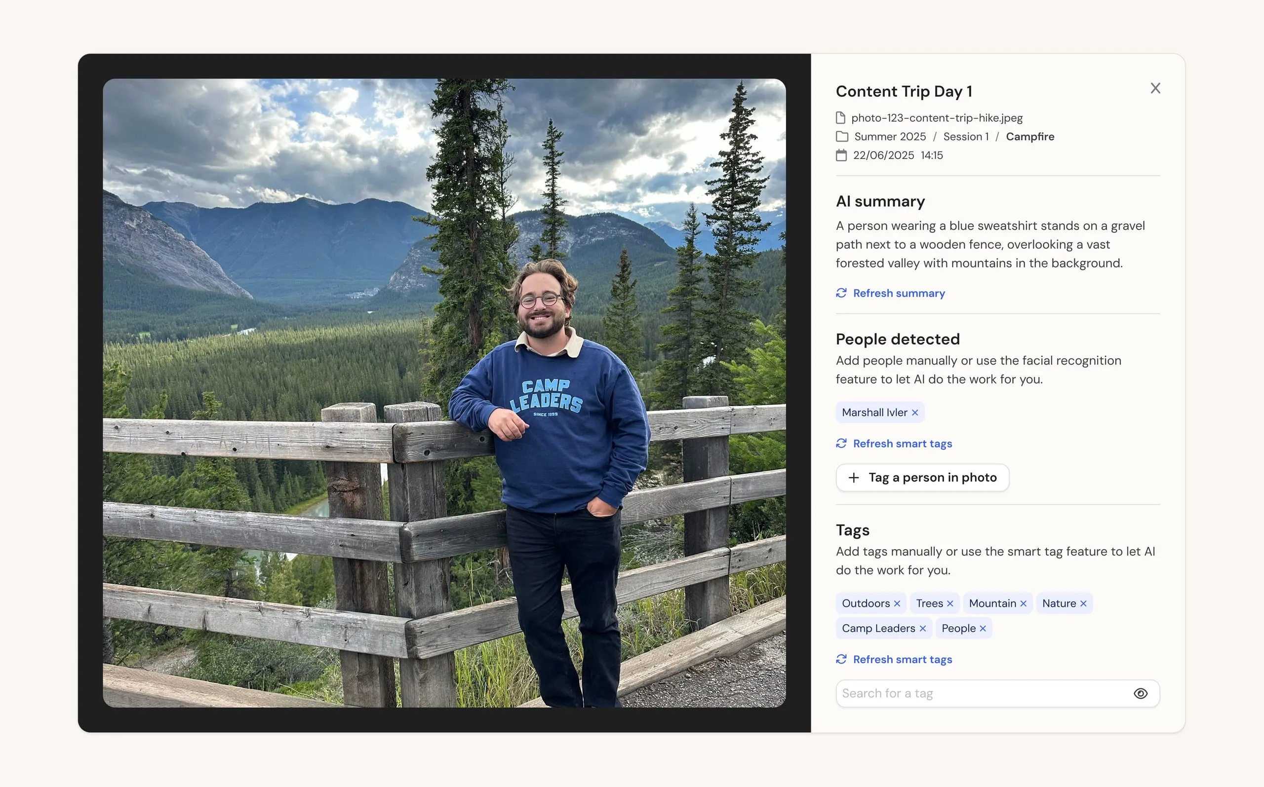 AI tagging and search