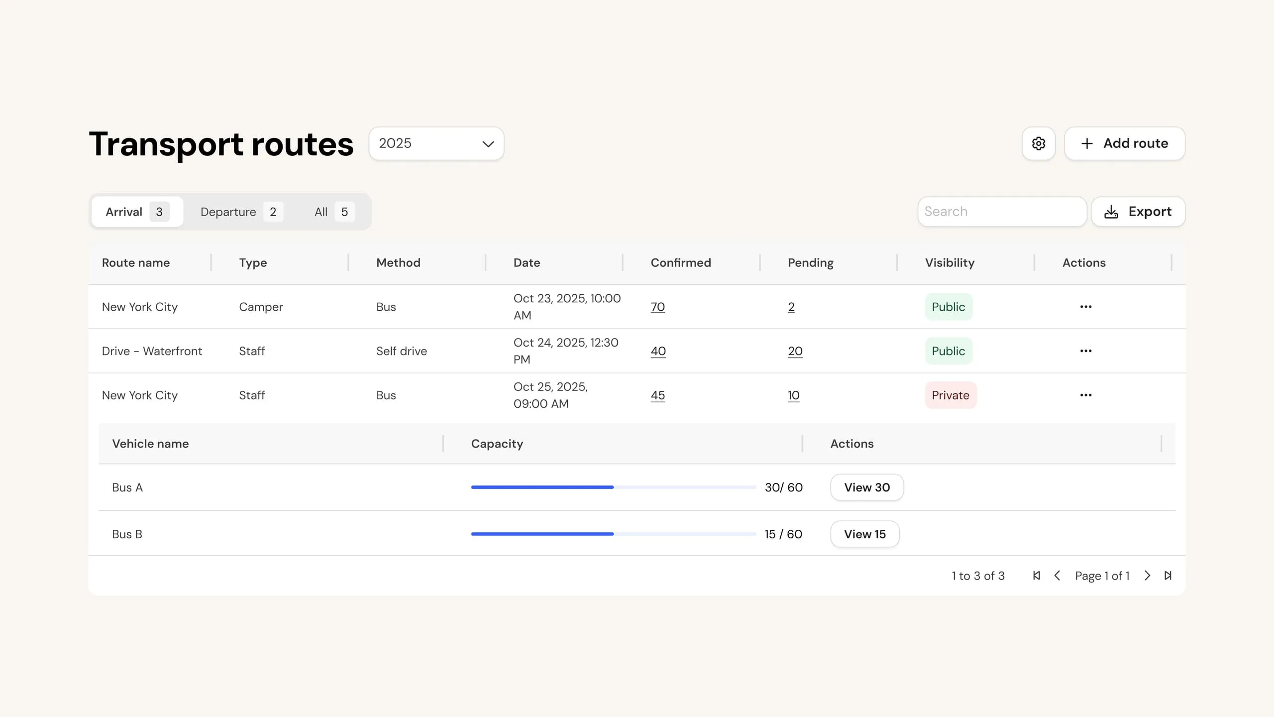 Create and manage routes
